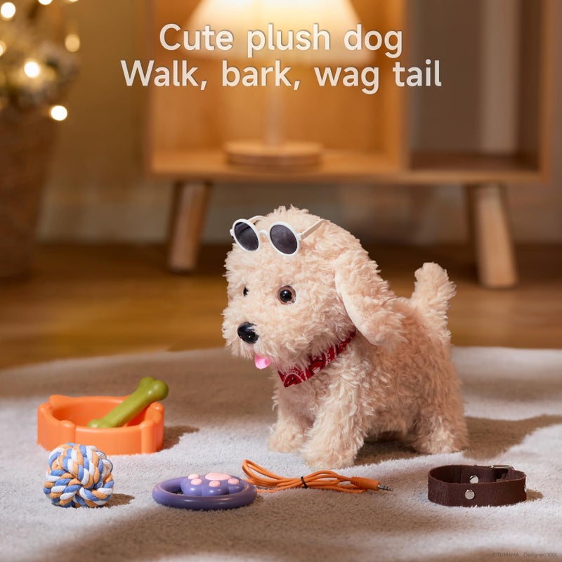 TUMAMA Remote Control Electronic Plush Puppy Dog Toy  Fun Interactive Toys Walks Barks Shake Tail Dress Up Realistic Stuffed Animal Dog  Gift for Girls Boys Age 3-6 Year Old - Image 2